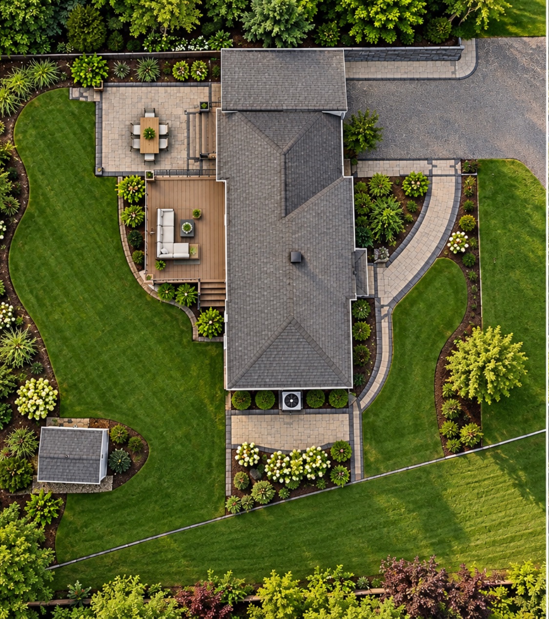 Aerial view of the project, exactly as shown in the plan