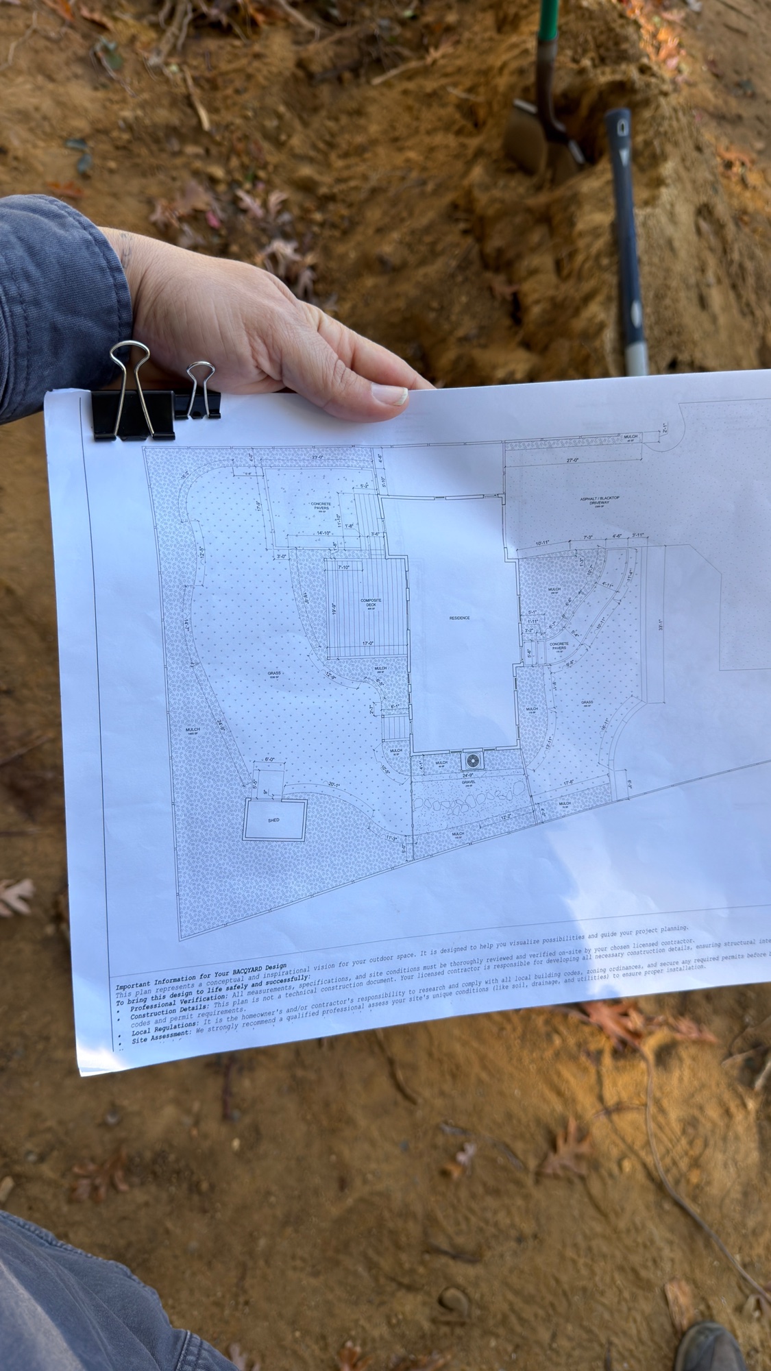The project plan, held on site